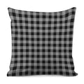 Light Grey And Black Buffalo Check Print Pillow Cover