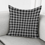 Light Grey And Black Buffalo Check Print Pillow Cover