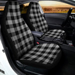 Light Grey And Black Buffalo Check Print Universal Fit Car Seat Covers
