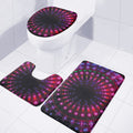 Light Mandala Print 3 Piece Bath Mat Set