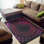 Light Mandala Print Area Rug