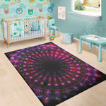 Light Mandala Print Area Rug