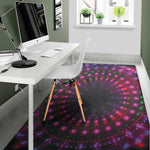 Light Mandala Print Area Rug