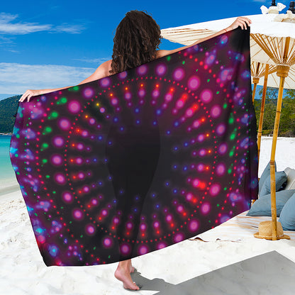 Light Mandala Print Beach Sarong Wrap