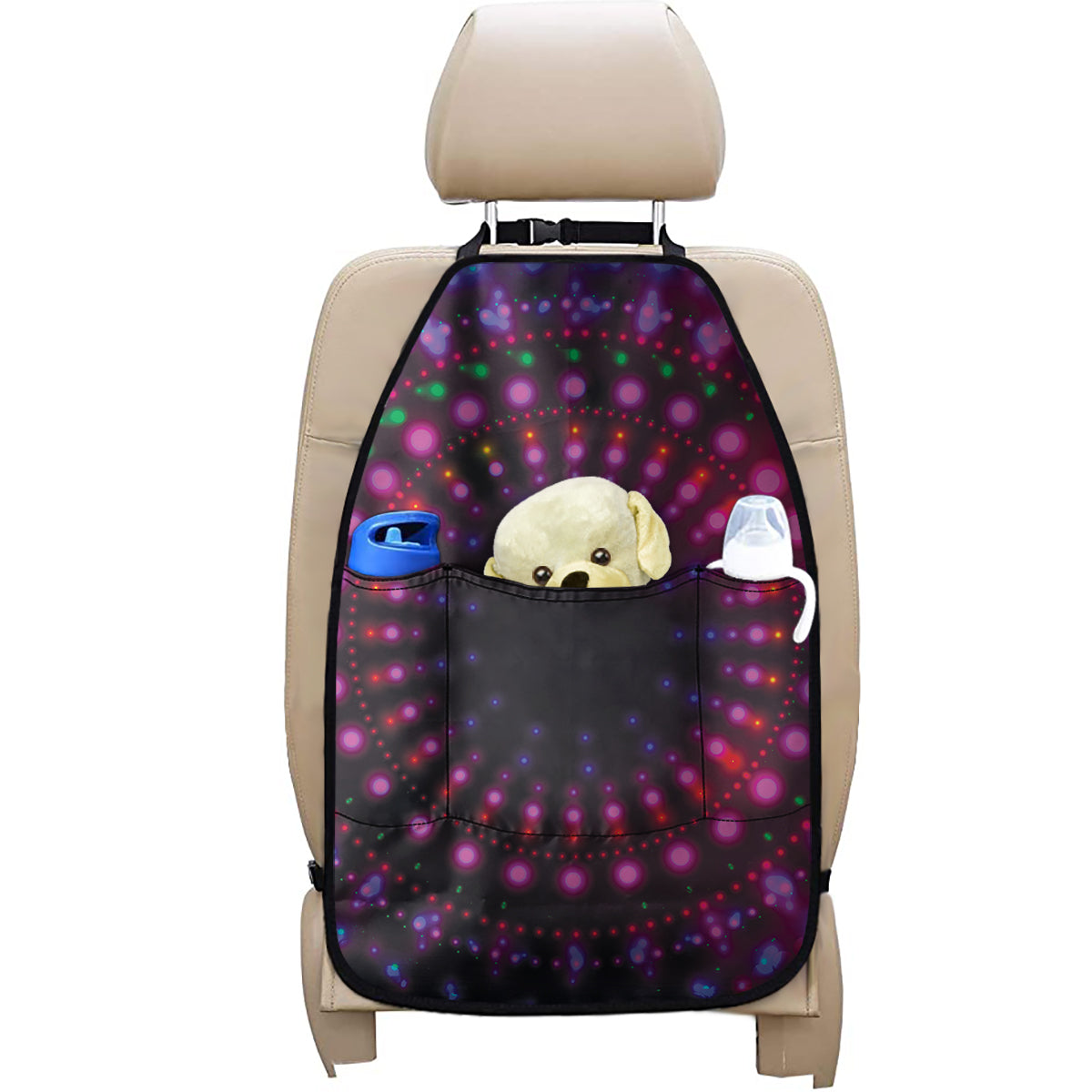 Light Mandala Print Car Seat Organizers