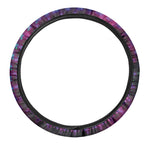 Light Mandala Print Car Steering Wheel Cover