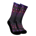 Light Mandala Print Crew Socks