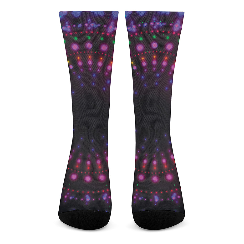 Light Mandala Print Crew Socks