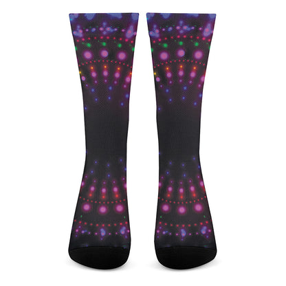 Light Mandala Print Crew Socks