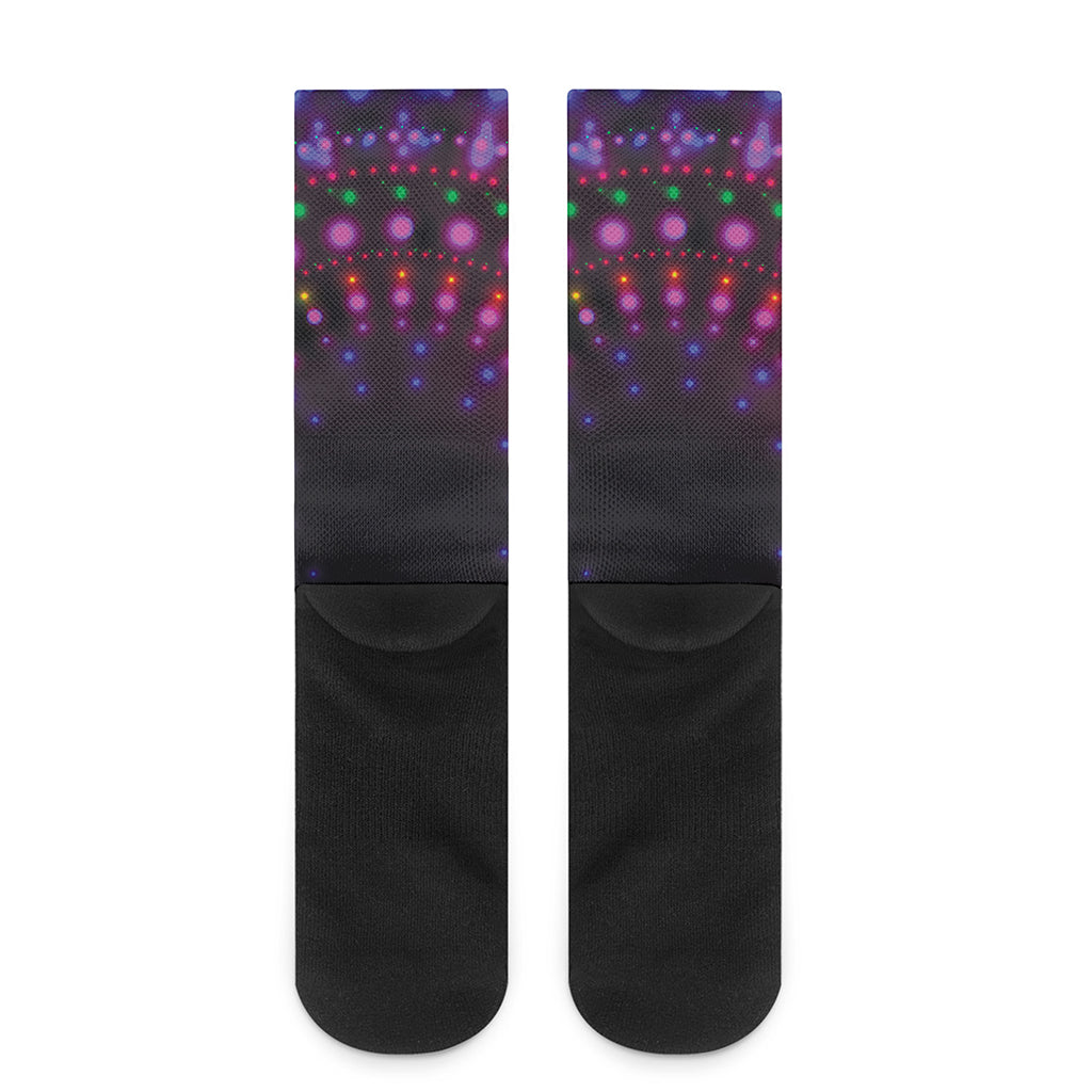Light Mandala Print Crew Socks