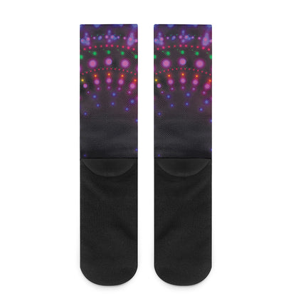 Light Mandala Print Crew Socks