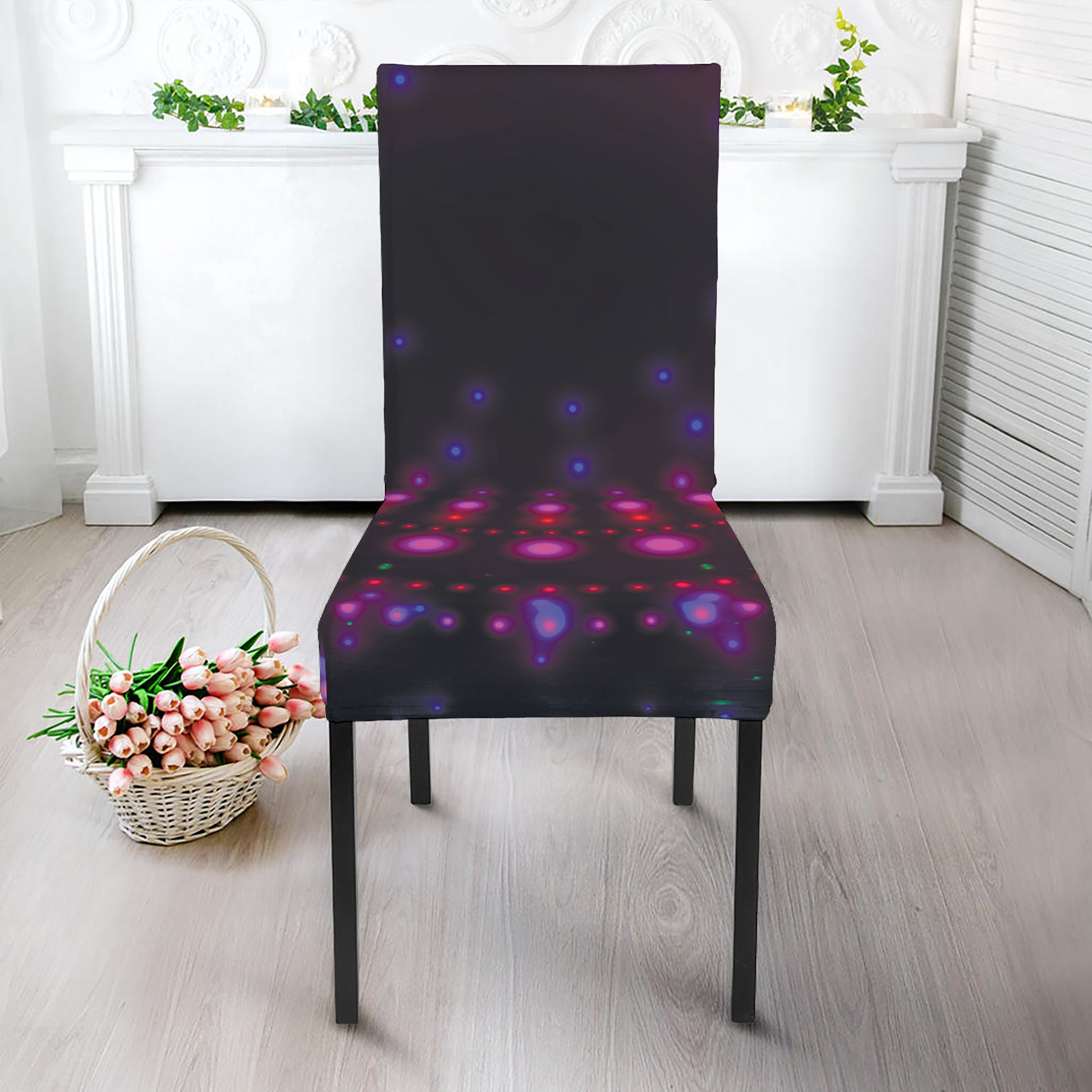 Light Mandala Print Dining Chair Slipcover