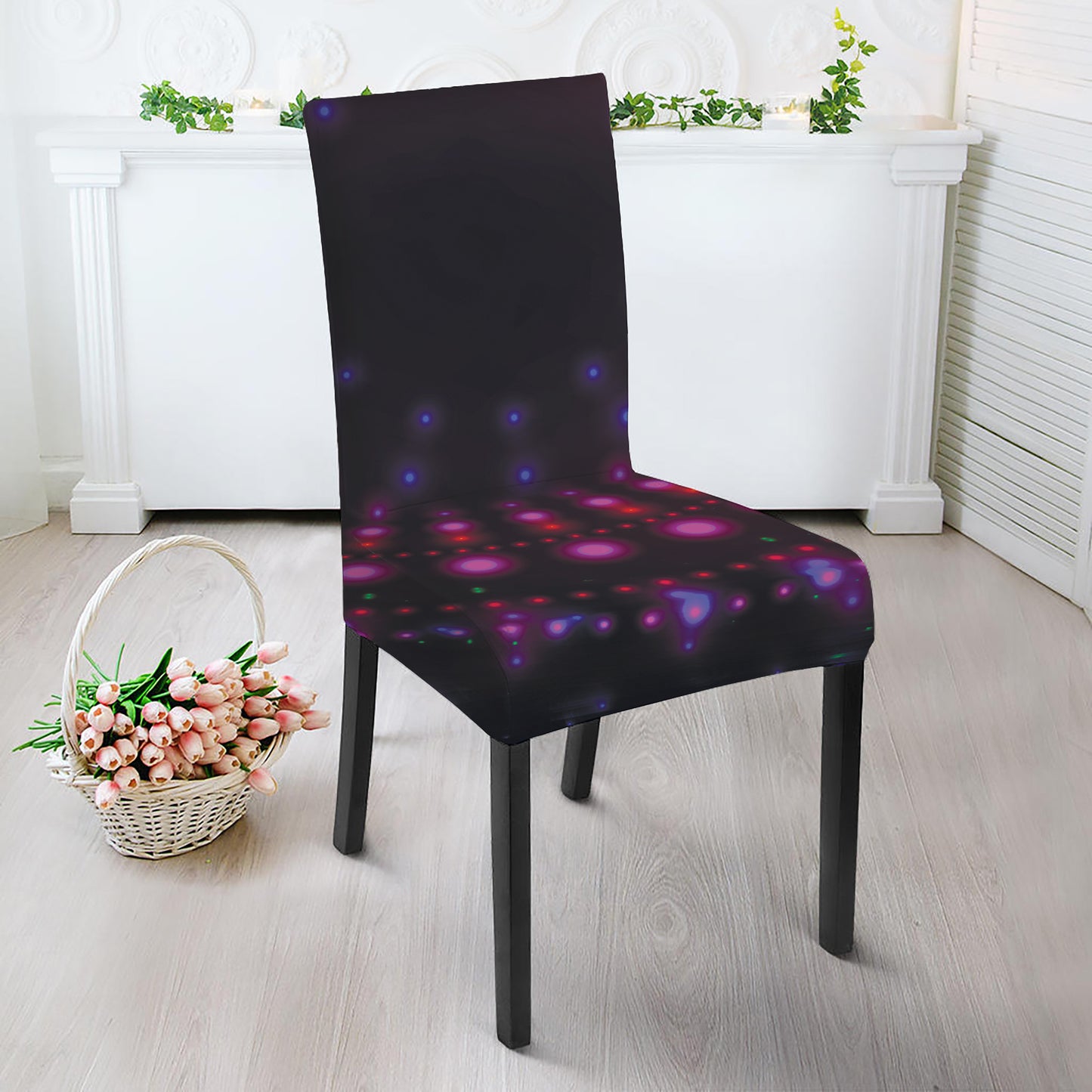 Light Mandala Print Dining Chair Slipcover