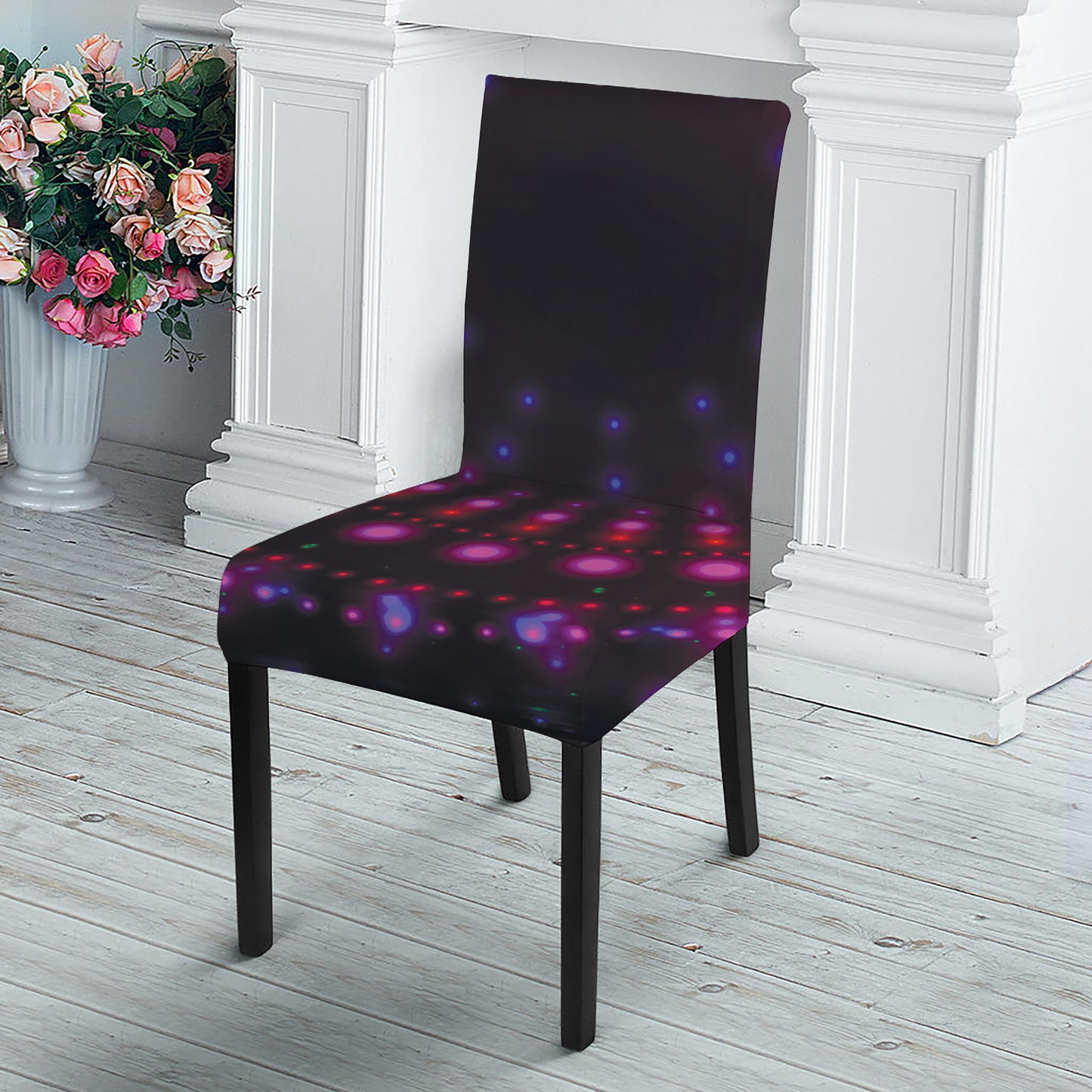 Light Mandala Print Dining Chair Slipcover