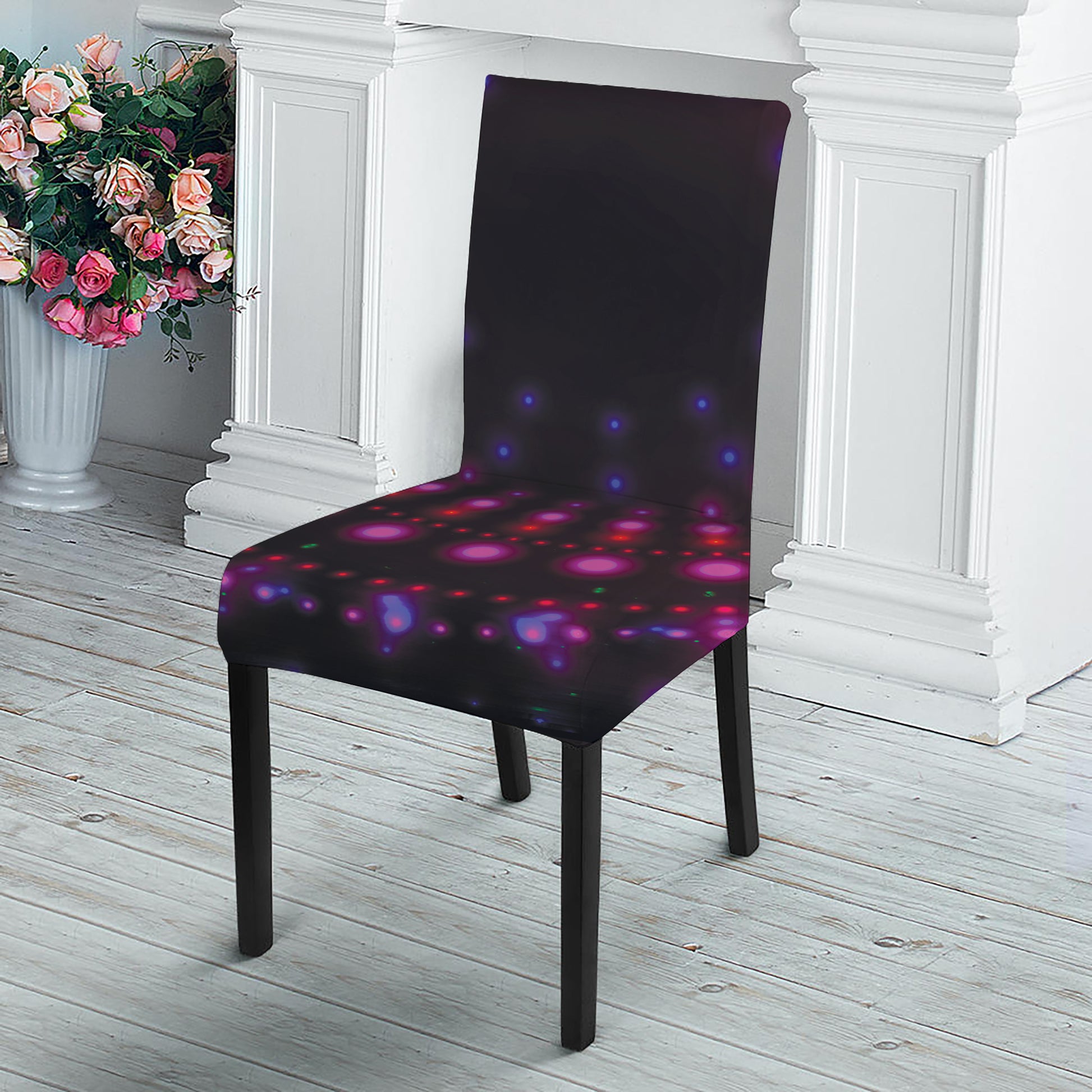 Light Mandala Print Dining Chair Slipcover