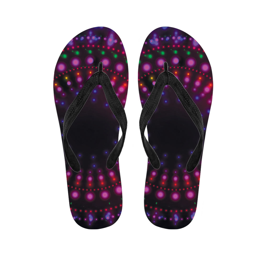 Light Mandala Print Flip Flops