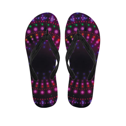 Light Mandala Print Flip Flops
