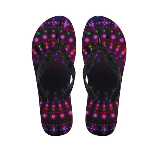 Light Mandala Print Flip Flops