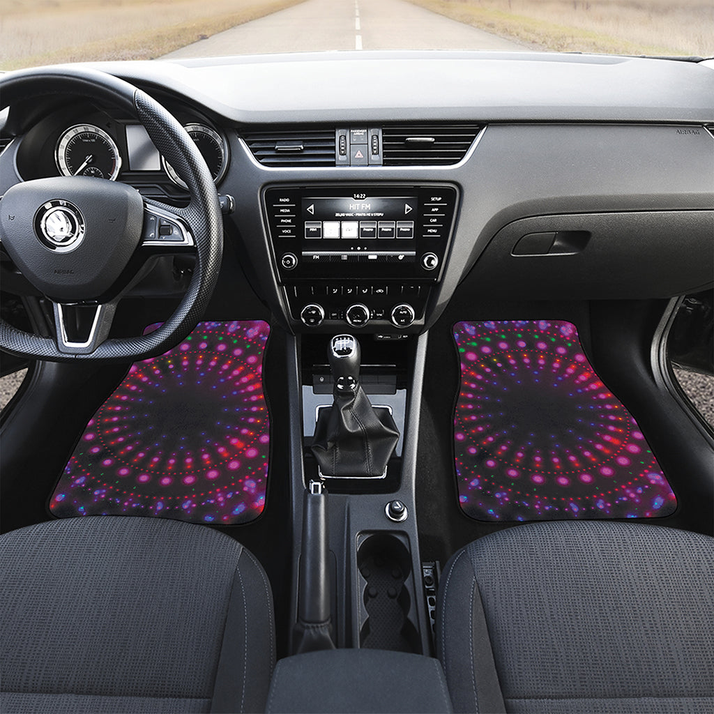 Light Mandala Print Front and Back Car Floor Mats