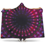 Light Mandala Print Hooded Blanket