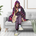Light Mandala Print Hooded Blanket
