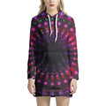 Light Mandala Print Pullover Hoodie Dress