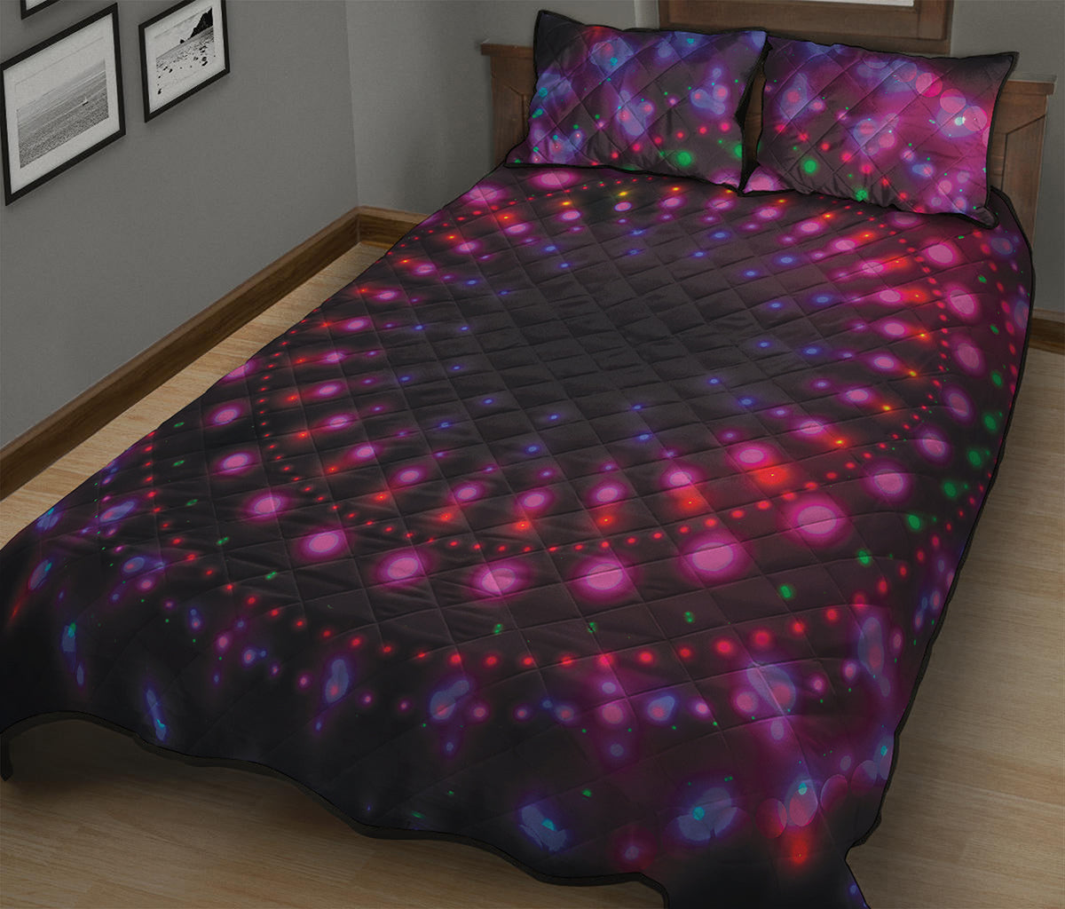 Light Mandala Print Quilt Bed Set