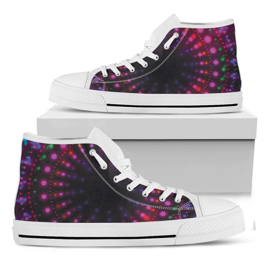 Light Mandala Print White High Top Shoes