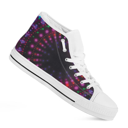 Light Mandala Print White High Top Shoes