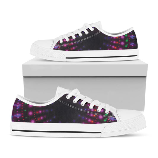 Light Mandala Print White Low Top Shoes