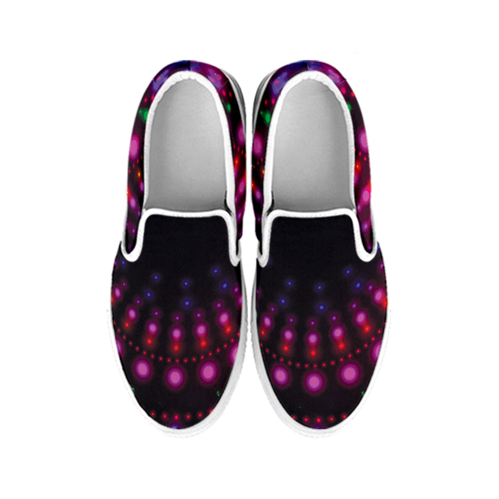 Light Mandala Print White Slip On Shoes