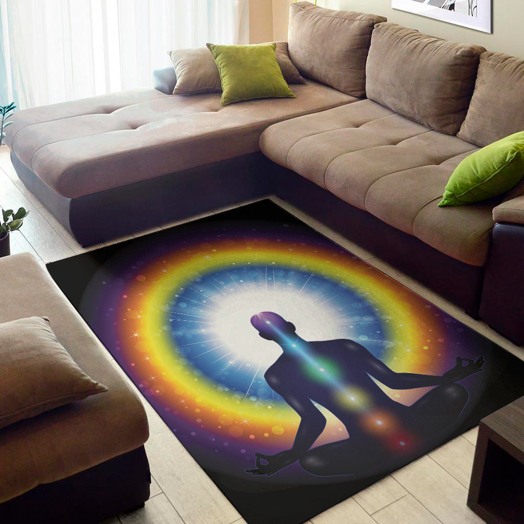 Light Of Seven Chakras Print Area Rug