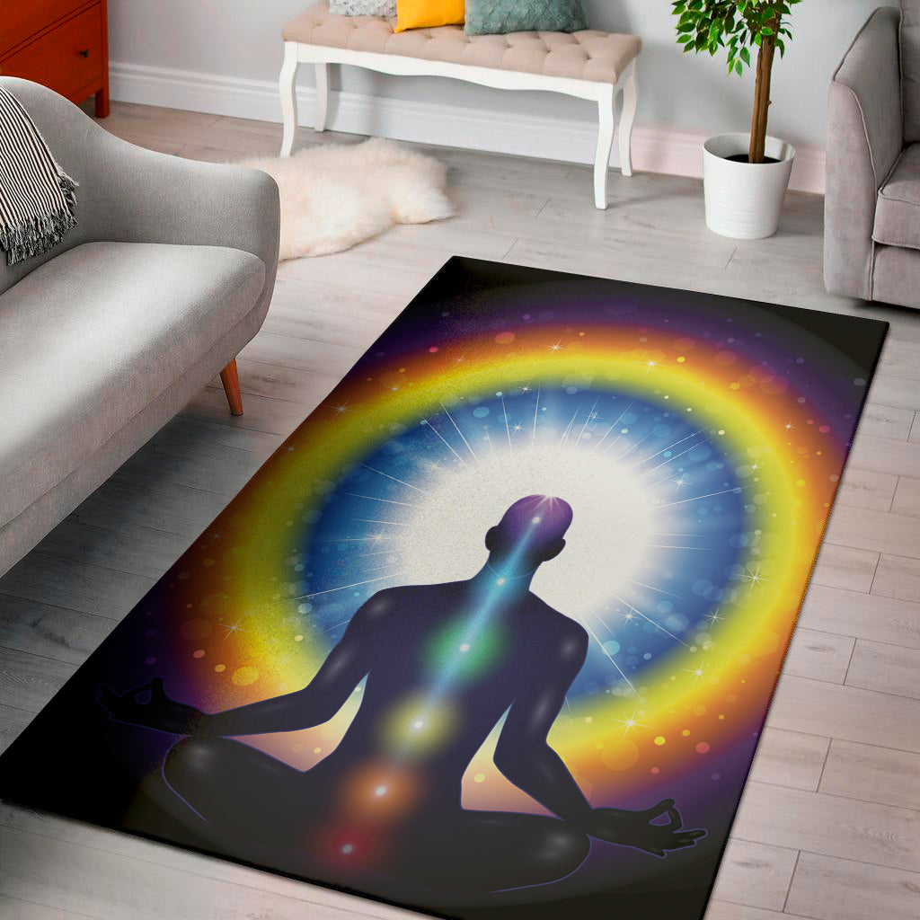 Light Of Seven Chakras Print Area Rug