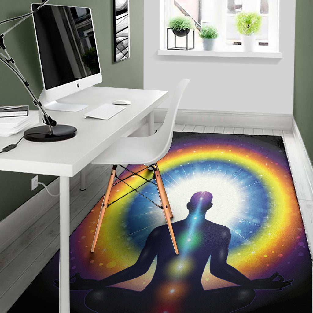 Light Of Seven Chakras Print Area Rug