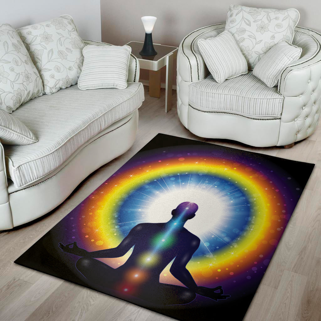 Light Of Seven Chakras Print Area Rug