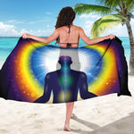 Light Of Seven Chakras Print Beach Sarong Wrap