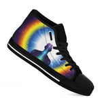 Light Of Seven Chakras Print Black High Top Shoes