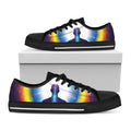 Light Of Seven Chakras Print Black Low Top Sneakers