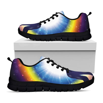 Light Of Seven Chakras Print Black Sneakers