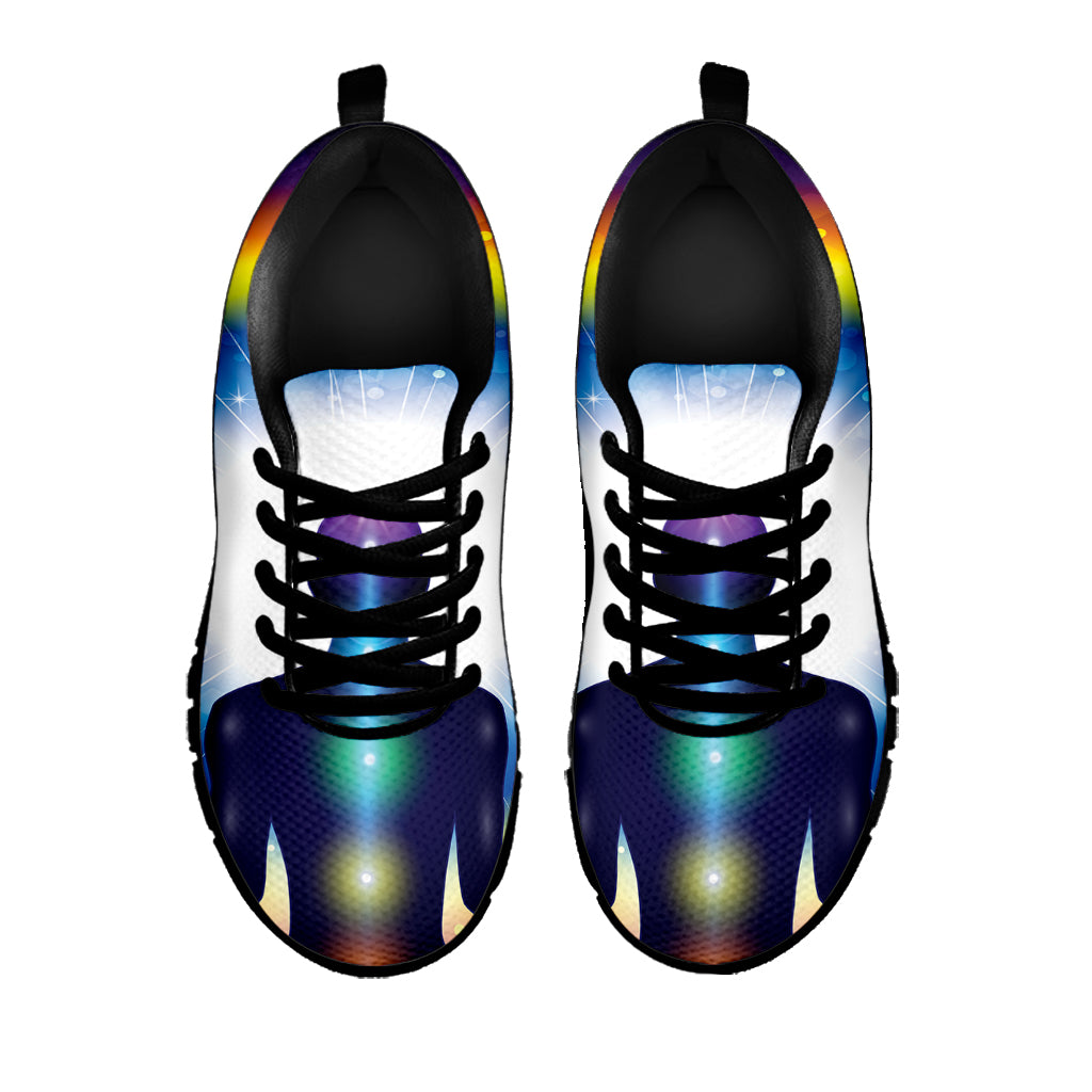 Light Of Seven Chakras Print Black Sneakers
