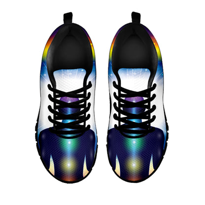 Light Of Seven Chakras Print Black Sneakers