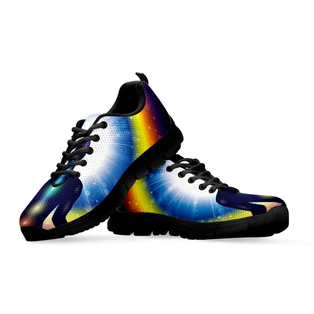 Light Of Seven Chakras Print Black Sneakers