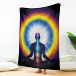 Light Of Seven Chakras Print Blanket