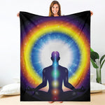 Light Of Seven Chakras Print Blanket