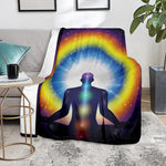 Light Of Seven Chakras Print Blanket