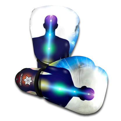 Light Of Seven Chakras Print Boxing Gloves