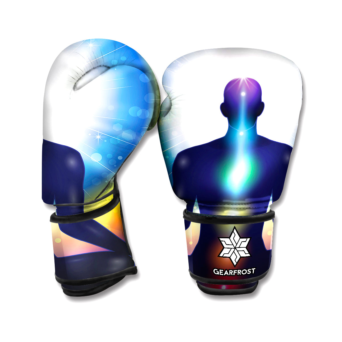 Light Of Seven Chakras Print Boxing Gloves