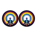 Light Of Seven Chakras Print Car Coasters