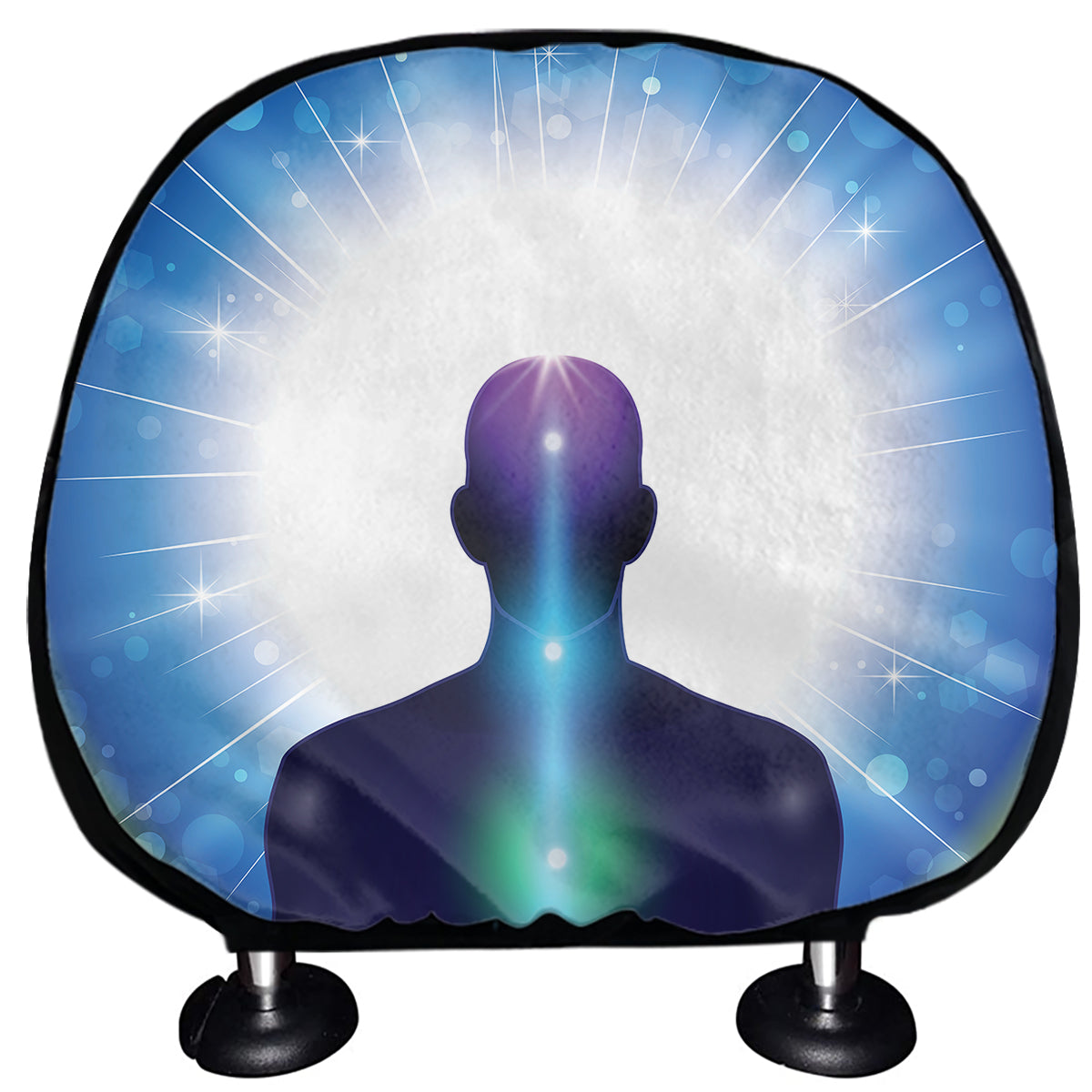 Light Of Seven Chakras Print Car Headrest Covers
