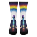 Light Of Seven Chakras Print Crew Socks